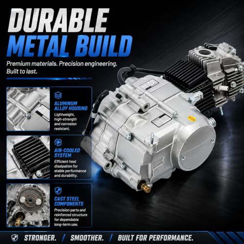 Motor Kit de Motor de 140CC 4 Tiempos, Motor Horizontal para Pit Bike de Cilindro Único Enfriado por Aire con Embrague Manual de 4 Velocidades CDI Adecuado para CRF50 CRF70 XR50 XR70 Z50 CT70 Pit Dirt Bike miniatura 5