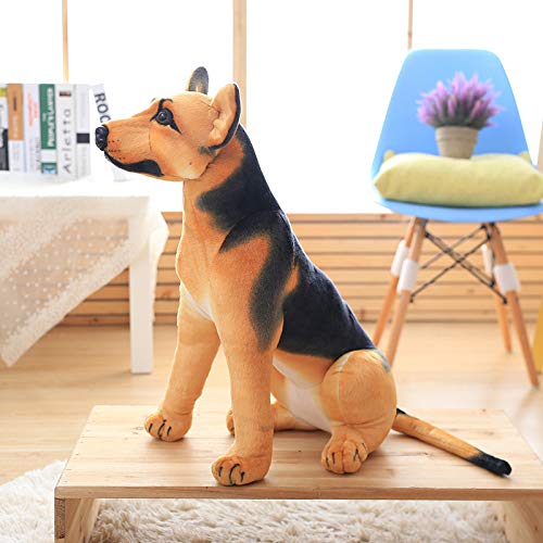 Image of Tickles German Shepherd Dog Soft Stuffed Plush Animal Toy for Kids Boys Girls (Size: 44 cm Color: Black and Brown)
