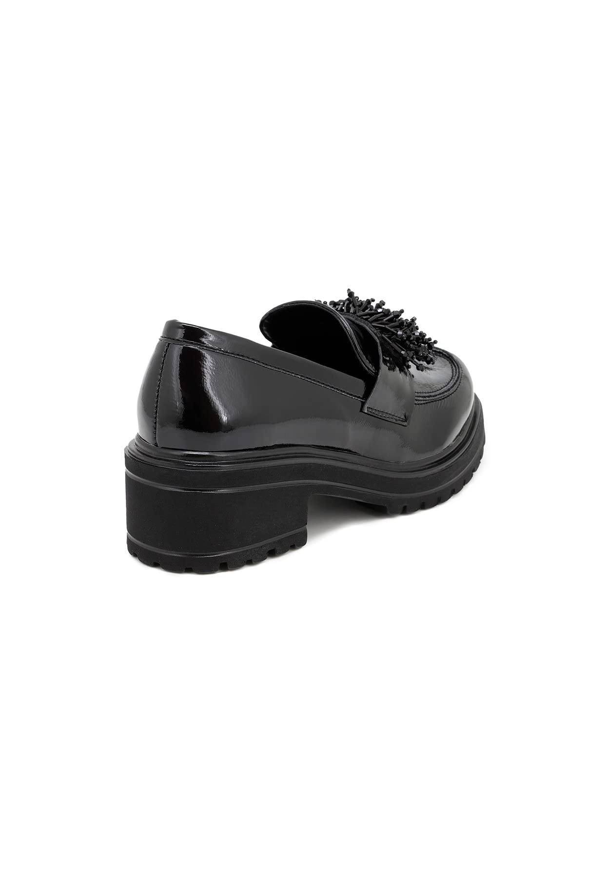 QUEEN HELENA Mocassini Loafer Casual Eleganti Francesine Senza Lacci con Tacco Plateau Scarpe Basse Invernali Donna X27-108