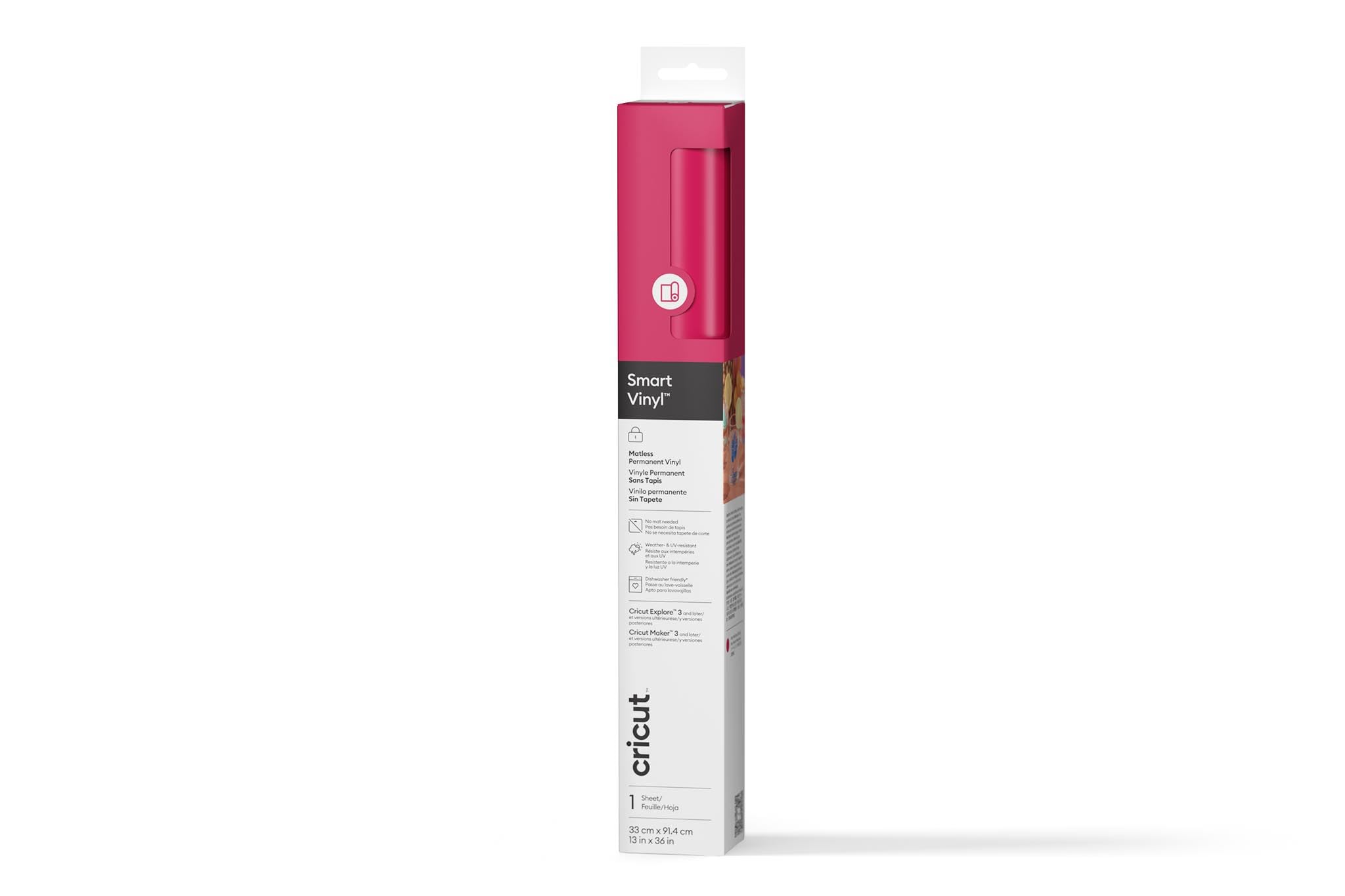 Cricut Pink Permanent Smart Vinyl X 36 Inches Size 13