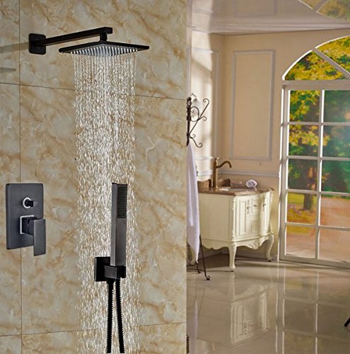 Robinet de douche pluie bronze huilé 10-in Gowe pour rénovation murale