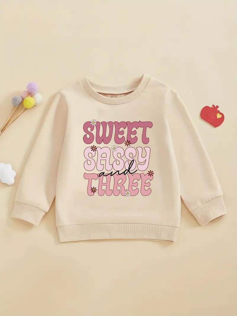 幼児 女の子 誕生日 スウェットシャツ 3歳の誕生日 プルオーバー 誕生日 衣装 パーティー 長袖シャツ