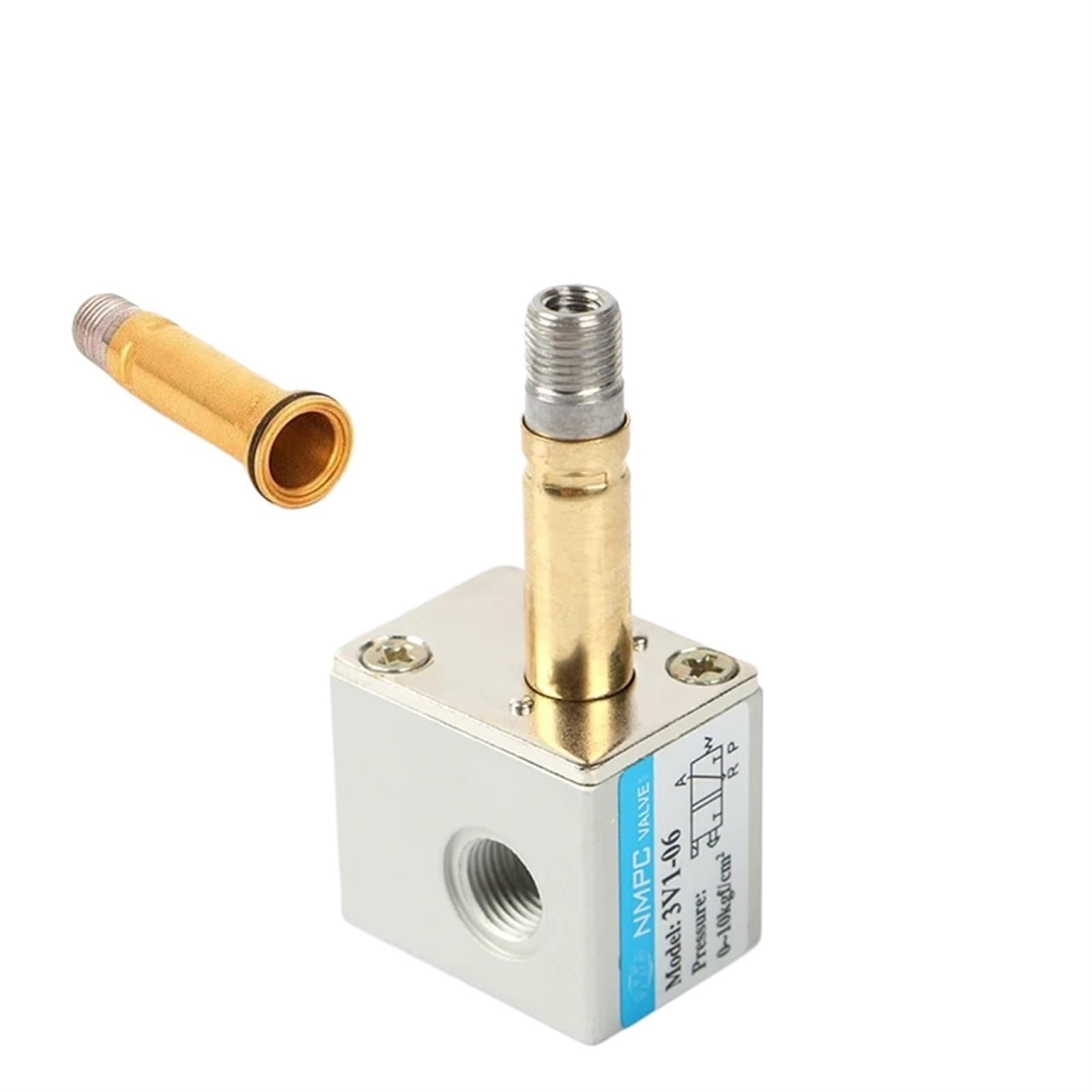 JNVFTCUX Dispensing Machine Solenoid Valve 3V1-06 Air Compressor Vacuum Reversing Two-Position Three-Way Aluminum Alloy(Valve Body)