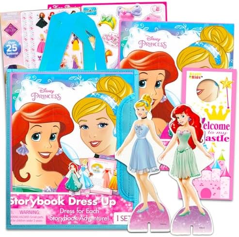 The Little Mermaid Magnetic Dress Up Doll Figure for Girls - Disney Princess Bundle with 2 Magnetic Dolls Plus Accessories, Play Scenes, Stickers, More | Princess Activity Set for Kids image 5