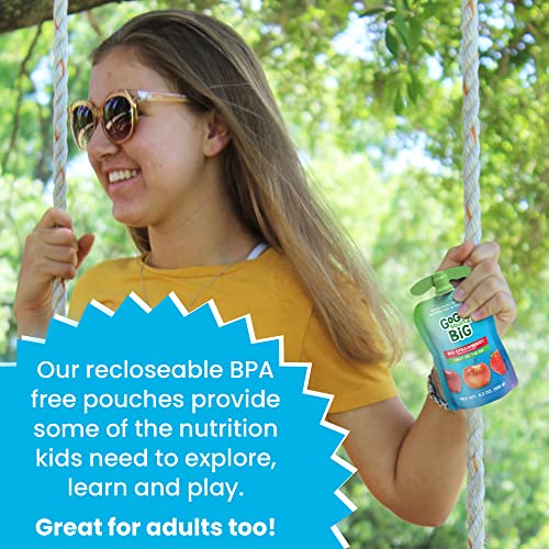 Gogo Big Squeez Playful Pear & Spunky Strawberry - Bigger, Tasty Kids Snacks Made From Pears And Strawberries - Gluten Free Snacks - Nut & Dairy Free - Vegan Snack (Cap May Vary), 4.2 Oz. (20 Pouches) #TOP5