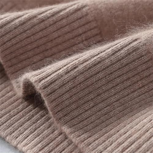 Dcvmvmn Men's Cashmere Knit Pullover Business Casual Sweater Winter Solid Color Loose Jumper4