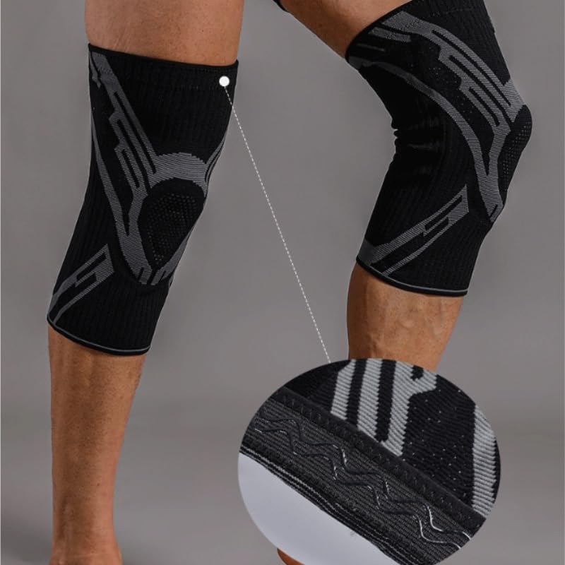 Sports Knee Pads Knitted Anti Slip Men's and Women's Shock-absorbing Outdoor Protective Gear