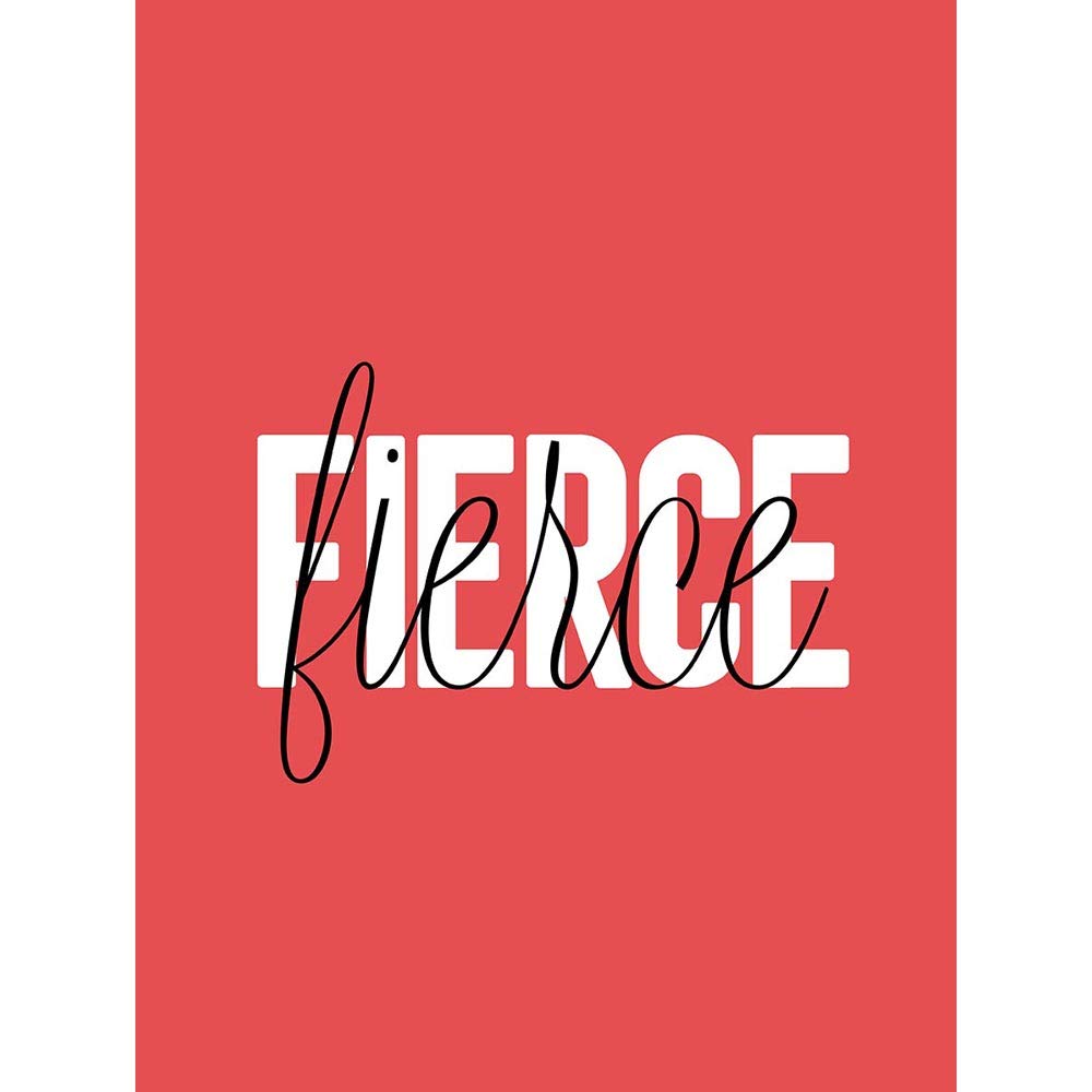 Wee Blue Coo Solid Simple Words Fierce Unframed Wall Art Print Poster Home Decor Premium