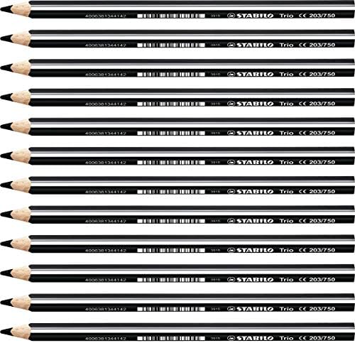 Colouring Pencil - STABILO Trio thick - Pack of 12 - white