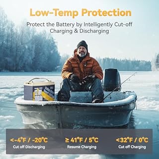 Power Queen 12V 100Ah LiFePO4 Battery with Bluetooth 5.0, Lithium Battery with Low Temp Protection BCI Group 31, Deep Cycle Trolling Motor Battery for Marine, RV Camper, Solar Energy Storage