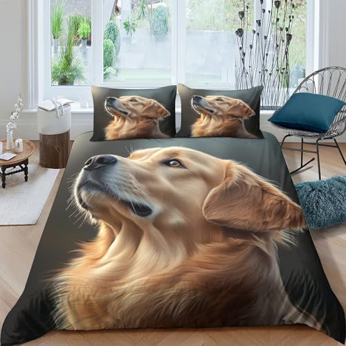 Parure de lit loup pour chambre ado double avec zip