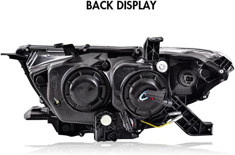 Headlights for 2012-2014 Highlander Triple Beam Headlamp with Start Up Animation Sequential Turn Signal Passenger & Driver Side Front Head Light Plug&Play