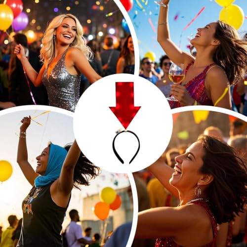 Diadema iluminada con flecha como regalo divertido para amigas en festivales 4