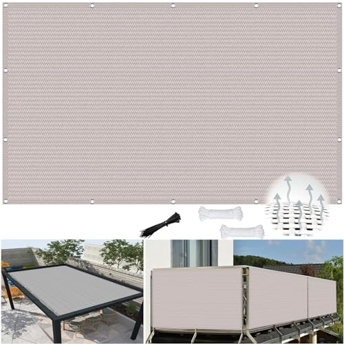 Filet d'ombrage 2.8x5m blanc avec oeillets résistant pour jardin et serre - 2