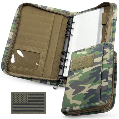 WYNEX Tactical Notebook Padfolio Ring Binder - Refillable 6-Ring A6