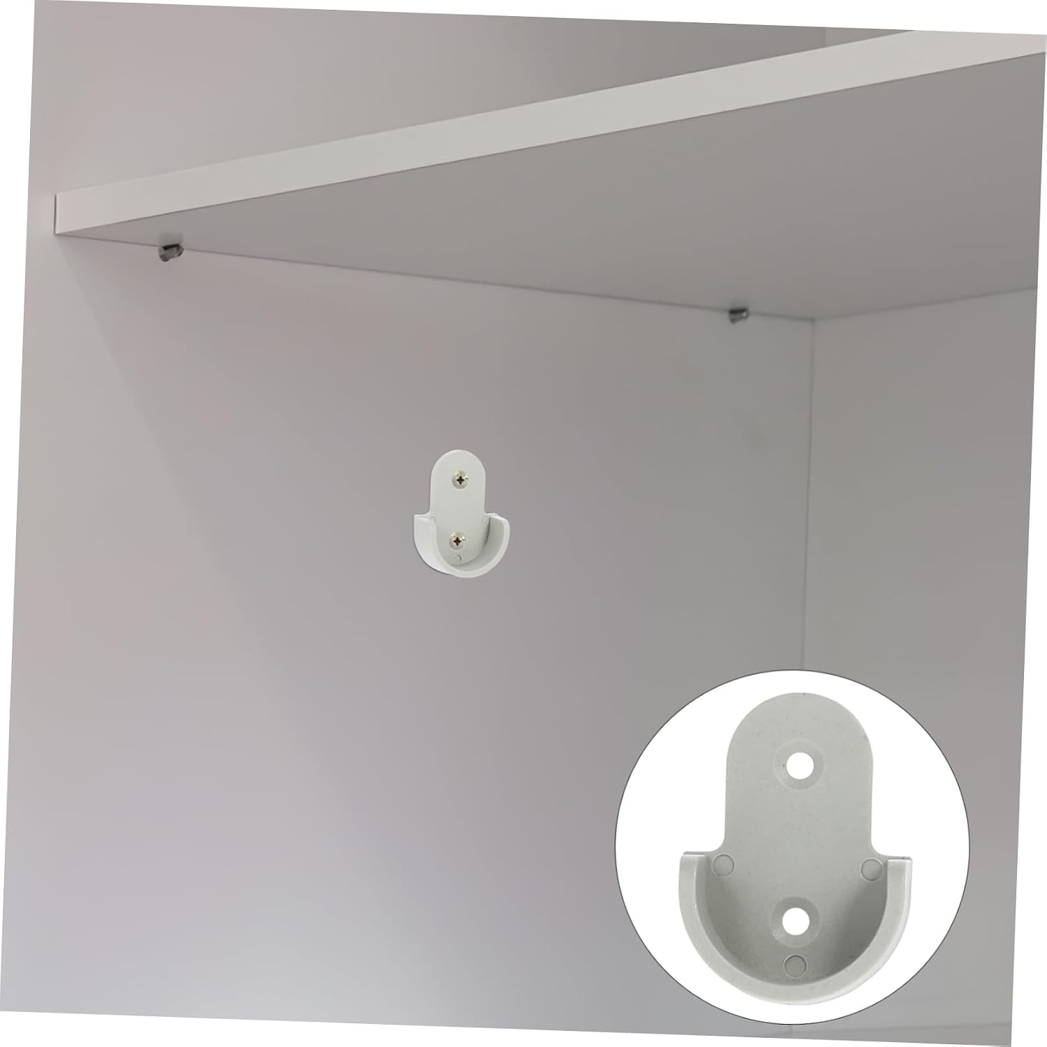 Outanaya 30pcs Plastic Rod Socket Holder for Wardrobe Flange Closet Rod End Supports Easy to Install Plastic Brackets for Clothes Hanging and Shower