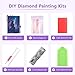 SENQAO Diamond Painting Kits for Adults, Retro Witch 5D Diamond Art Kits, Halloween Witch Diamond Gem Painting Crafts Home Wall Decor 30x40cm