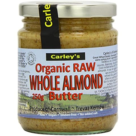 CARLEY'S Organic Raw Almond Butter - Vegan 250g (PACK OF 1) Cover