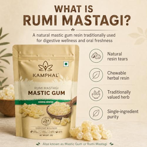 Image of Kamphal Mastic Gum Rumi Mastagi 10g | Pure Natural Chewable Resin | Supports Digestive Wellness & Oral Freshness | Traditional Herb | No Added Sugar, No Preservatives