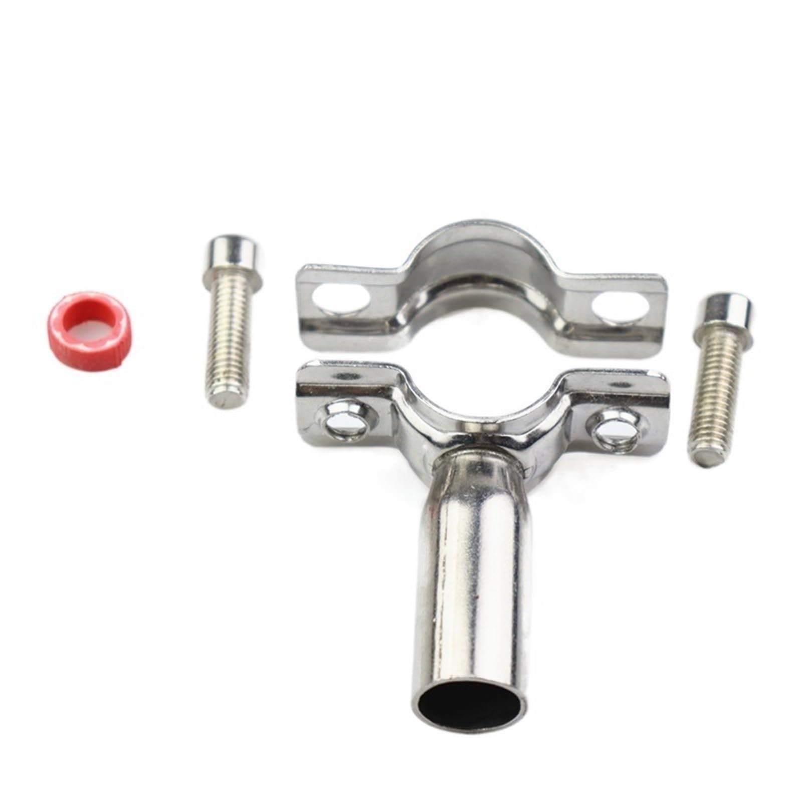 Abrazadera de tubo ajustable, acero inoxidable 304, aro soldado resistente para fijación segura del tubo, ideal para fontanería y aplicaciones mecánicas