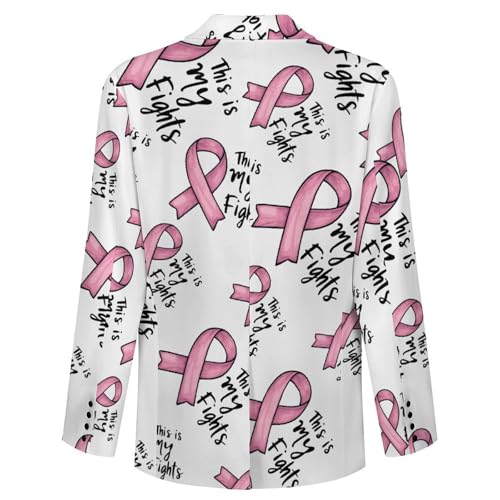 This Is My Fights Ribbon Breast Cancer Men's Blazer Printed Button Suit Jacket Slim Sport Coat Blazers4