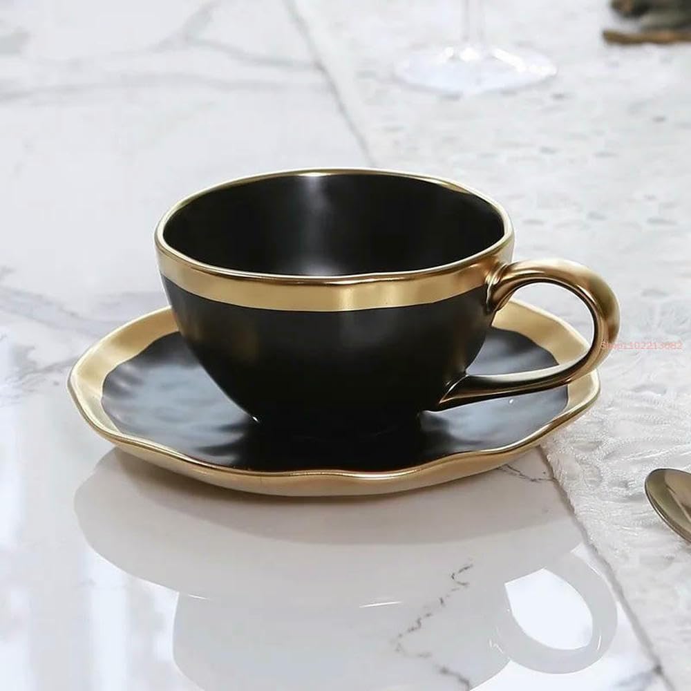 Yoyobo 7 Phnom Penh Ceramic Coffee Cup And Saucer Set Afternoon Tea Cups Breakfast Cups Couple's Water Glasses Milk Tea Cup Milk Mug