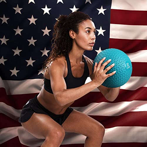 Yes4All Fitness Slam Medicine Ball Triangle 10Lbs For Exercise, Strength, Power Workout | Workout Ball | Weighted Ball | Exercise Ball | Trendy Teal #TOP3