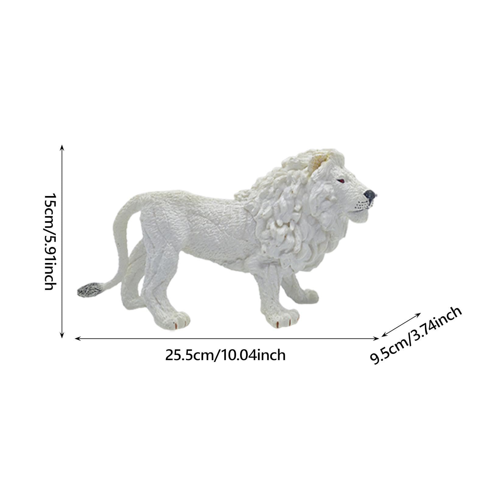 White　ライオンセット Amazon.co.jp: rockible 子供向け 動物フィギュア セット, ホワイト