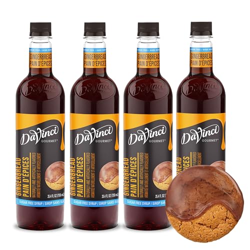 Image of DaVinci Gourmet Sugar-Free Gingerbread Syrup, 25.4 Fluid Ounces (Pack of 4)