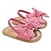Geagodelia Sandali da Bambina con Fiocco e Nappe Estivi Suola Morbida Vestito da Principessa Piatto Primi Passi Antiscivolo per Bambini (Rosa, 0-6 mesi)