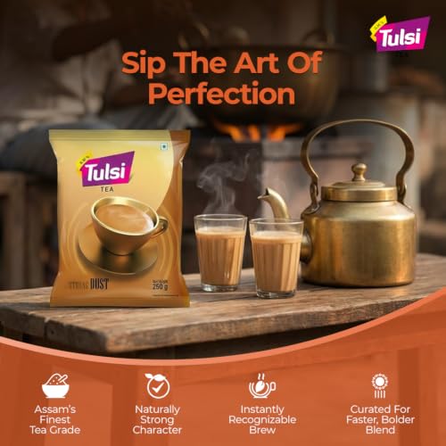 Image of Tulsi Tea Strong Dust | Premium Dust Chai Patti | Extra Strong Taste | Dhaba Style Blend For Tea Lovers Parent (250G)
