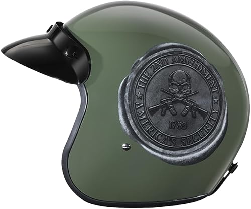 Miniatura 3 de Daytona Helmets Casco de motocicleta de cara abierta de 34, aprobado por DOT, ligero y cómodo, diseño vintage para scooter, crucero y bicicletas de