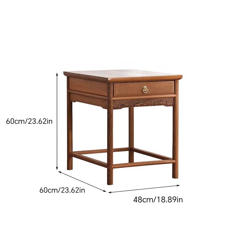 eexbz Sofa Wooden Small Tea Table Sofa Side Table Chinese Style Small Square Table Balcony Tea Table Side Cabinet Sofas for Living Room