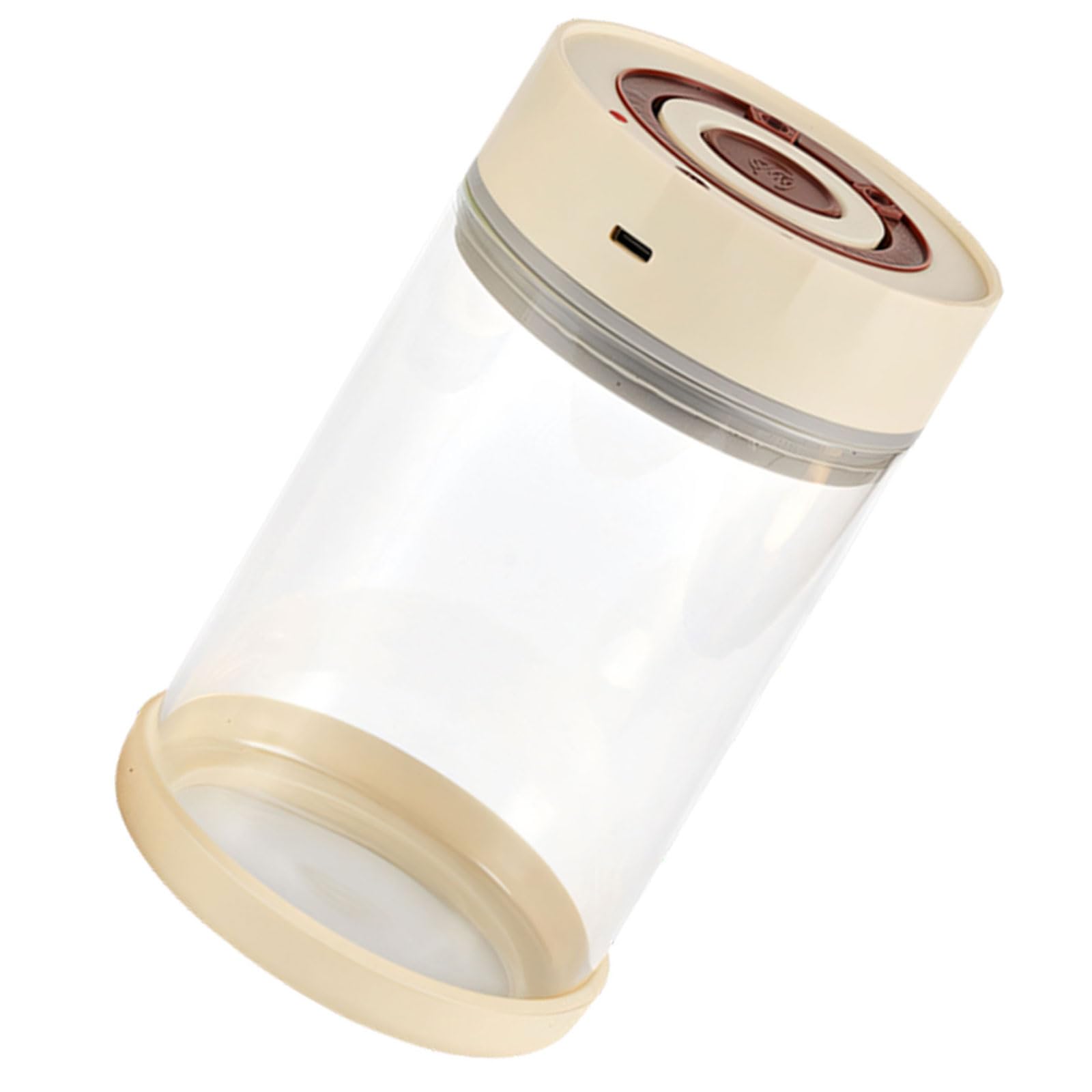 Kaeltsyn Innovative Single Press Vacuum Glass Canister for Extending Storage Time of Dry Goods and Flavor Retention Electric Vacuum Sealing Jar