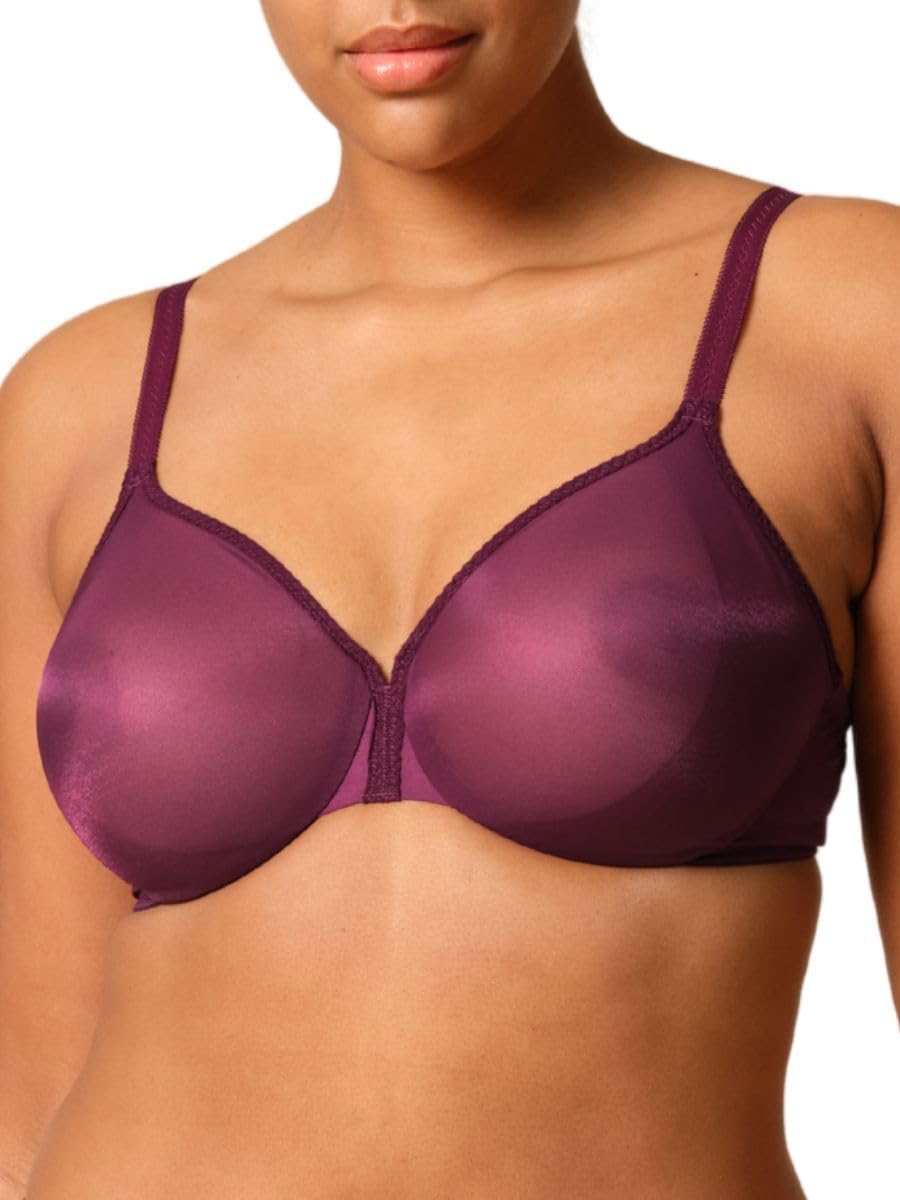 Gossard Glossies Non Padded Moulded Sheer Bra Grape Wine 36B