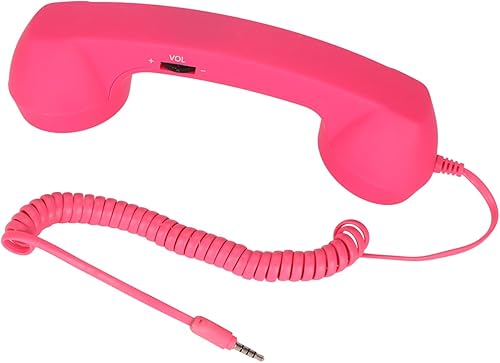 Heayzoki Teléfono Celular, Retro 0.138 in Teléfono Receptor de Teléfono Celular Micrófono, Altavoz de Micrófono, Receptor de Mano para Teléfono
