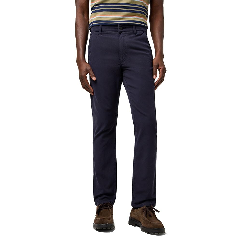 Wrangler Regular Chino Trousers Dark Navy Size 38 x30