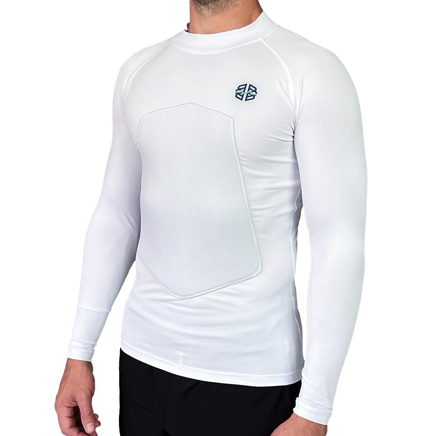 RIBBY SPF 50+ 5mm Padded Rash Guard for Surfing, Boogie, Scuba