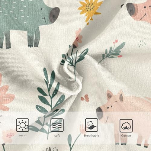 Wusikd Cute Boars Girls' Underwear Cotton Flowers Girls Briefs Soft Toddler Underwear 2T3