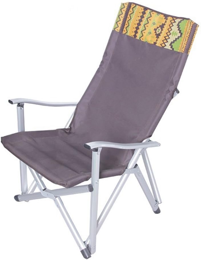 Plegable silla de camping Ocio al aire libre Silla plegable Plegable Reclinable Oxford Recorrido grande de verano Silla plegable Reclinable de aluminio, se pliega para adaptarse a la mayoría de los ba