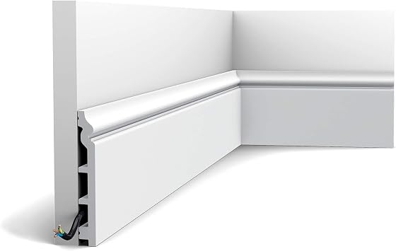 Orac Decor SX118 Orac Baseboard Moulding, Full Length, Primed White