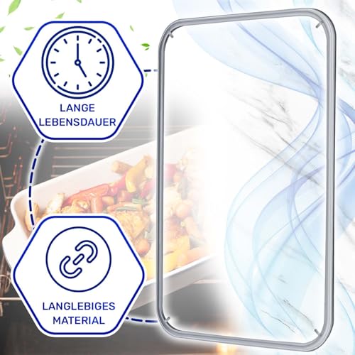 Backofen Dichtung 480x360 mm mit dem Originalcode 6432220 4696921 für Miele für Imperial 02846905 für Quelle - Backofen Gummidichtung mit 4 Haken - Garantie 10 Jahre - MONTERAL