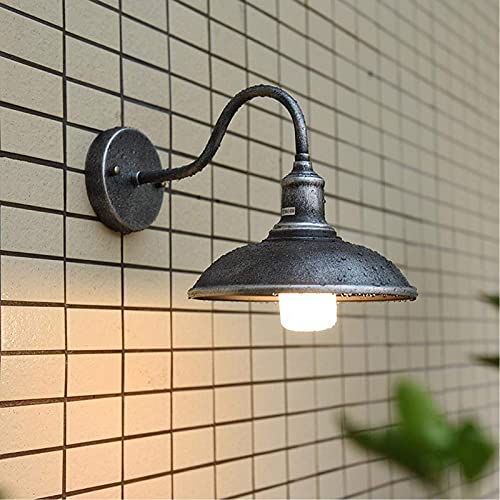 Lumière murale extérieure IP44 en bronze argenté au design vintage industriel
