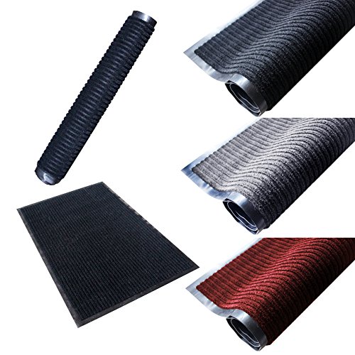 Rapid Teck® Türmatte Fußmatte Schwarz 90cm x 120cm Fußabtreter Schmutzmatte Schmutzfangmatte Türvorleger Matte