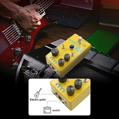 Jemora Distorsion/Overdrive/Préampli Guitare Pédale d’effet Commutateur 4 Modes et Commandes de Niveau/Gain Compact Portable Processeur d’Effet de Guitare Numérique pour Guitare Électrique – - Les Beatles, Paul McCartney, John Lennon, RIngo Starr, George Harrison Jemora Distorsion/Overdrive/Préampli Guitare Pédale d'effet Commutateur 4 Modes et Commandes de Niveau/Gain Compact Portable Processeur d'Effet de Guitare Numérique pour Guitare Électrique - – Image 6