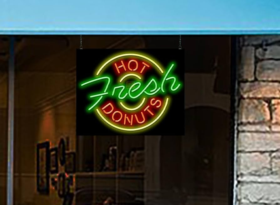 Hot Fresh Donuts Neon Sign - Large Size - 30