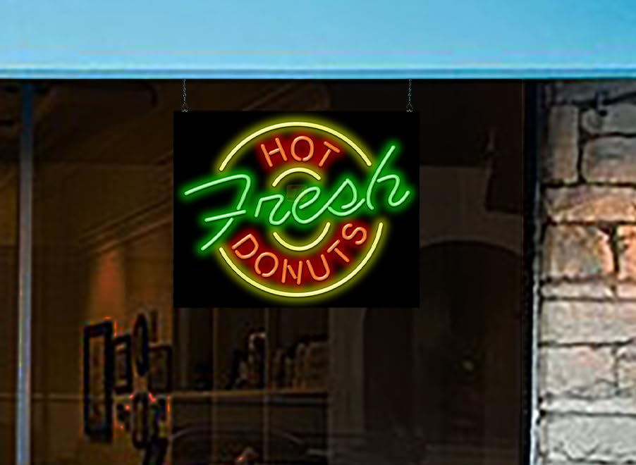 Hot Fresh Donuts Neon Sign - Large Size - 30