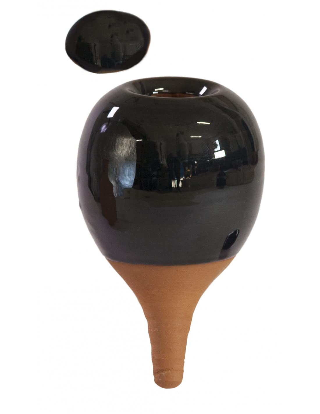 Moutta | Ollas/Oyas Ceramic planter Black 0,3 litres | Water diffuser/tank for watering plants | Automatic drip irrigation