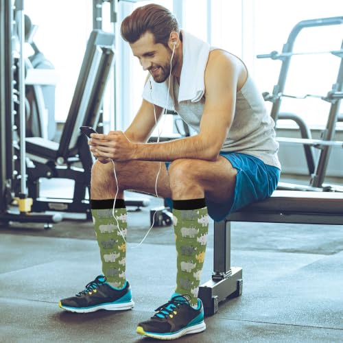 Image of Fisyme Socks for Women Men Warm Comfort Athletic Crew Running Hiking Cycling Compression Socks