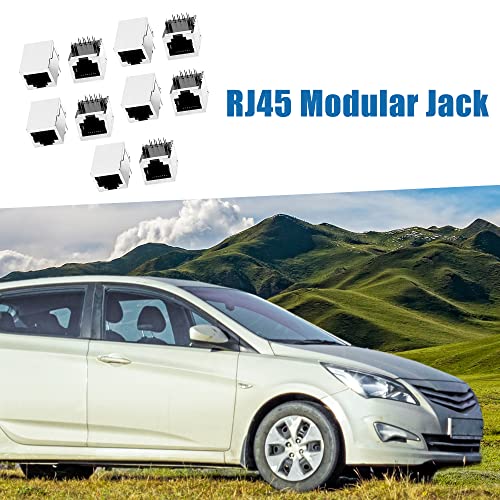 A ABSOPRO Mount Socket Network Connectors RJ45 Jack 8P8C PCB (Set of 10) - Image 2